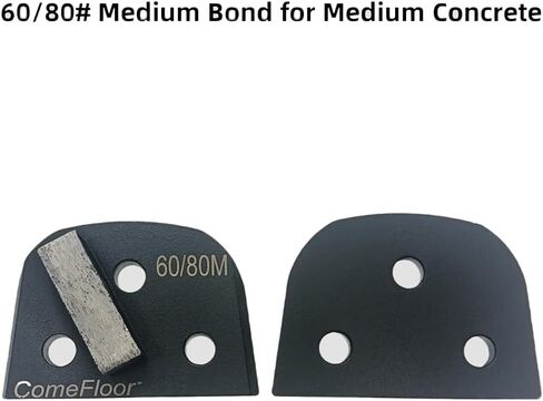 Concrete Floor Grinding Disc, Diamond Metal Grinding Shoes for Concrete Preparation & Thin Epoxy Remove, Compatible with Lavina Onfloor Grinders, Single Bar 16 Grit Medium Bond, Pack of 9 in Saudi Arabia