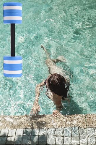 أكوا بول باربل للتمارين الرياضية المائية وأوزان الحديد - الدمبل المائية لمعدات تمارين اللياقة البدنية المائية - بار تمرينات السباحة المائية - أجراس حمام السباحة الرغوية تطفو على الماء للأطفال in Kuwait