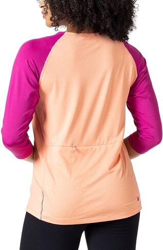 Terry Rover 3/4 Sleeve Womens V-Neck Top, Semi-Fitted Cycling Jersey UPF 50+ Sun T-Shirt Outdoor Hiking Performance Tech Tee in Saudi Arabia
