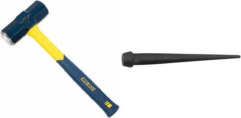 ESTWING Sure Strike Engineer's Hammer - 64 oz Sledge with Fiberglass Handle & No-Slip Cushion Grip - MRF64E in Kuwait