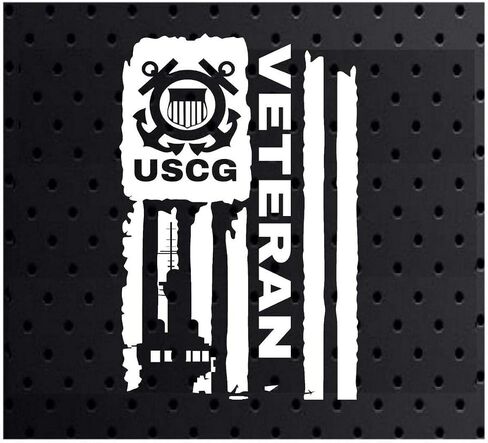 ملصق إدوارد آند كو المتعثر USCG الولايات المتحدة الأمريكية خفر السواحل علم المحاربين القدامى ملصق عسكري للجيش لسيارة شاحنة نافذة الكمبيوتر المحمول مصد الولايات المتحدة 3.8 بوصة × 6.0 بوصة أسود in Kuwait
