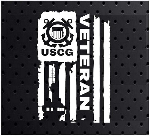 ملصق إدوارد آند كو المتعثر USCG الولايات المتحدة الأمريكية خفر السواحل علم المحاربين القدامى ملصق عسكري للجيش لسيارة شاحنة نافذة الكمبيوتر المحمول مصد الولايات المتحدة 3.8 بوصة × 6.0 بوصة أسود in Kuwait