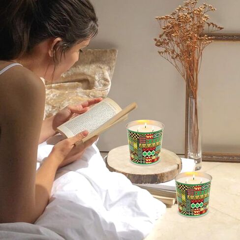 Citronella Candles Set of 2, Lemongrass Candles 7OZ, Outdoor Indoor Scented Candles with Pure Citronella Essential Oil and Natural Soy Wax in Saudi Arabia