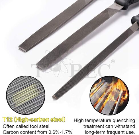 Topec Small File Set, Needle Diamond Files 15PCS, 7pcs Jewlers Files & 7pcs Steel Files with Metal Brush and Storage Bag，for Precision Metal File Work, Wood, Jewelry, Plastic, DIY Carving Tool Kit in Kuwait