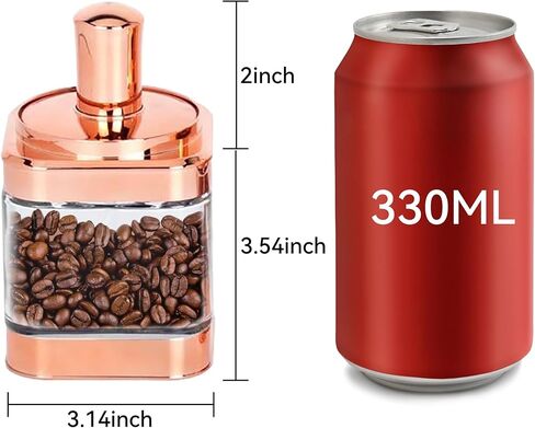 مجموعة برطمانات البهارات من YYW مكونة من 2 صندوق حاوية توابل زجاجية 11 أونصة/320 مل، صندوق توابل شفاف مع غطاء وملعقة لتوابل الملح والفلفل والسكر (فضي)، ذهبي وردي in Kuwait