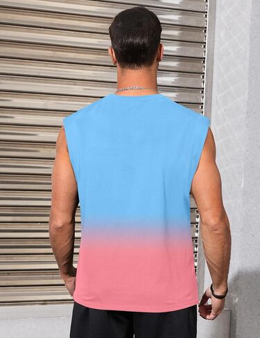 Men's Tank Tops Summer Graphic Beach Tank Tops for Men Running Tank Top Men Muscle Sleeveless Workout Shirts for Men in Saudi Arabia