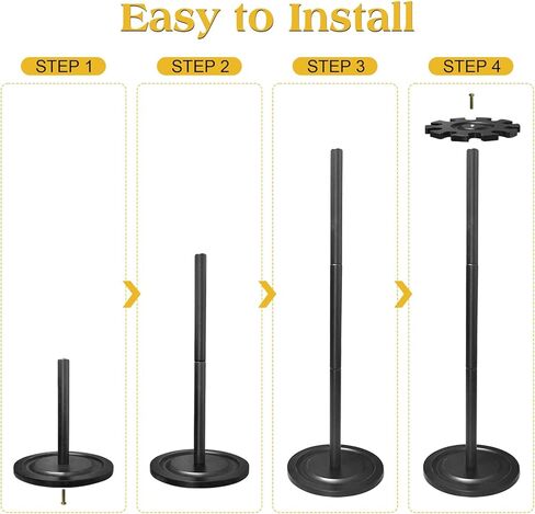 حامل عرض حامل مضرب البيسبول TP، رف عرض البيسبول، رف رف حامل مضرب البيسبول من الخشب الصلب، منظم تخزين مضرب البيسبول، حامل 10 مضارب (أسود) in Kuwait