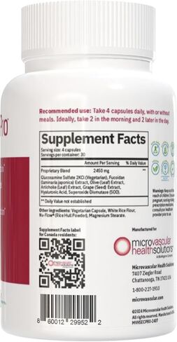 Endocalyx Pro - Vascular & Microcirculation Health Supplement 120 Capsules | Support Vascular Protection | Support Nitric Oxide Functions | Nourishes The Glycocalyx Structure in Saudi Arabia