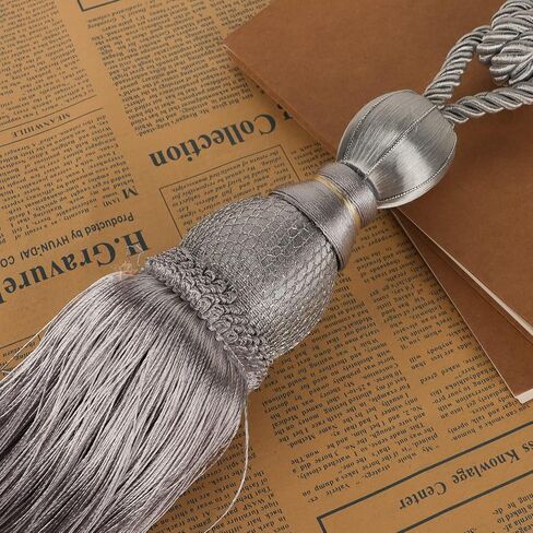 2Pcs Curtain Tiebacks Ropes Tassel Holdbacks Handmade Cotton Rope Window Curtain Buckle Clip Holder Boho Macrame Drapery Tie-Backs Rope Decorative Rope Curtain Ties for Home Office Dorm Patio in Kuwait
