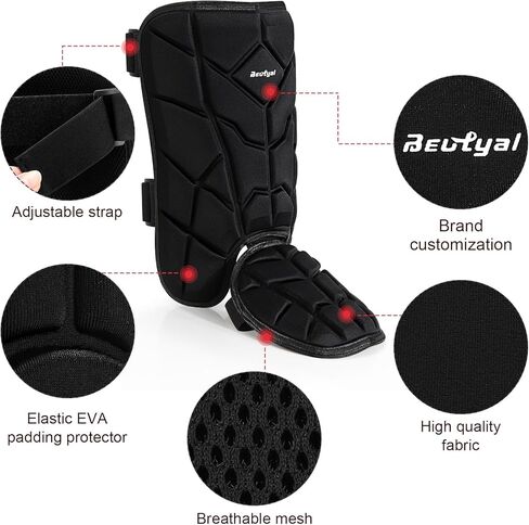 Batter's Leg Guards, Baseball Softball Leg Foot Guard with Adjustable Straps for Youth in Saudi Arabia