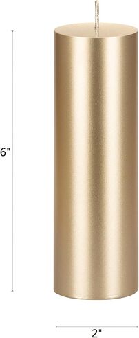 Mega Candles 1 pc Unscented Pink Round Pillar Candle, Hand Poured Premium Wax Candles 2 Inch x 6 Inch, Home Décor, Wedding Receptions, Baby Showers, Birthdays, Celebrations, Party Favors & More in Saudi Arabia