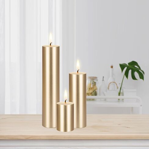 Mega Candles 1 pc Unscented Pink Round Pillar Candle, Hand Poured Premium Wax Candles 2 Inch x 6 Inch, Home Décor, Wedding Receptions, Baby Showers, Birthdays, Celebrations, Party Favors & More in Saudi Arabia