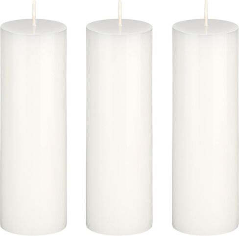Mega Candles 1 pc Unscented Pink Round Pillar Candle, Hand Poured Premium Wax Candles 2 Inch x 6 Inch, Home Décor, Wedding Receptions, Baby Showers, Birthdays, Celebrations, Party Favors & More in Saudi Arabia