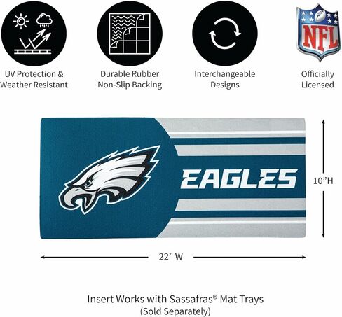 حشوات سجادة التبديل من Team Sports America NFL Las Vegas Raiders Sassafras، سجادة باب أمامية قابلة للتبديل، مدخل خارجي، سجادات باب داخلية للمدخل، 22 × 10 بوصة إدراج ممسحة Sassafras in Saudi Arabia