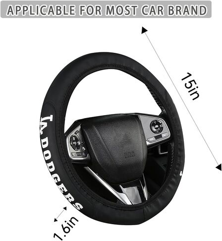 for Braves Steering Wheel Cover Leather Black fit Braves Car Accessories for Sports Fans,Universal Size14-15 Inch fit Most car SUV Trucks. (for YongS) in Saudi Arabia