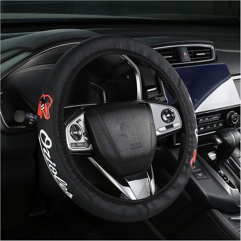 for Braves Steering Wheel Cover Leather Black fit Braves Car Accessories for Sports Fans,Universal Size14-15 Inch fit Most car SUV Trucks. (for YongS) in Saudi Arabia