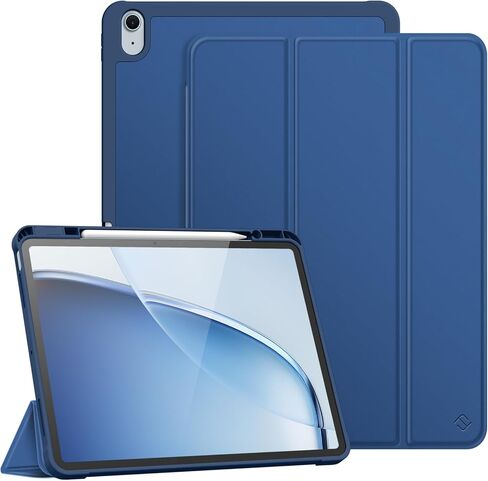حافظة Fintie SlimShell لجهاز iPad Air 13 بوصة (M2) 2024 - [حامل قلم رصاص مدمج] غطاء خلفي واقٍ ناعم من مادة TPU مع تنبيه/غفو تلقائي، كتاب التركيب in Saudi Arabia