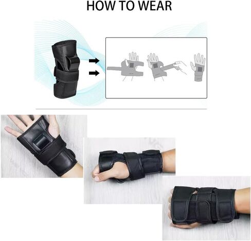 Skating Handguards Wrist Guards Roller Skating Hand Palm Skating Handguards Hard Hand Support Strong Protective Gear Skating Gloves for Inline Skating Skateboard Skiing Snowboard Roller Skates in Saudi Arabia