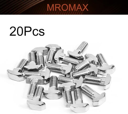 مسامير فتحة MroMax M8-1.25x20 مم من الصلب الكربوني مسمار منزلق مسمار مسمار متري مطرقة رأس مسمار للمعيار الأوروبي 40 سلسلة من الألومنيوم الفضي 20 قطعة in Saudi Arabia