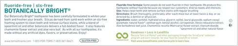 Tom's of Maine Natural Fluoride Free Botanically Bright Toothpaste, Peppermint, 4.7 Ounce, 6 Count (Pack of 1) in Saudi Arabia