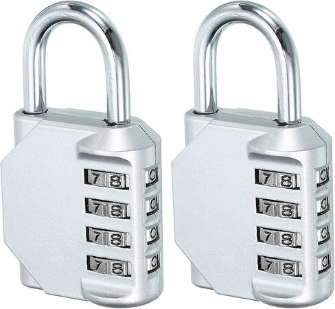 PATIKIL 3 Inch Long 4 Digit Combination Padlock, 2 Pack Waterproof Zinc Alloy Resettable Combination Lock for Outdoor Gym Gate Box, Pink in Saudi Arabia