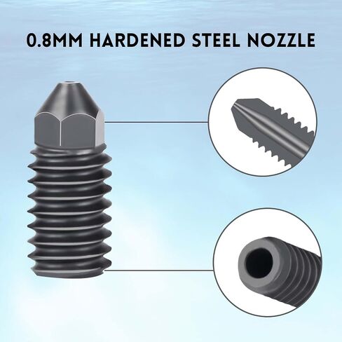 3 قطع من فوهات الفولاذ المقوى 0.4 مم من IdeaFormer لطابعات Bambu Lab A1/A1 Mini، A1 Extruder Hotend البديلة لطابعات Bambu Labs A1 A1 Mini ثلاثية الأبعاد in Kuwait