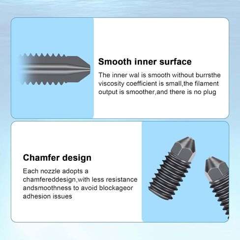 3 قطع من فوهات الفولاذ المقوى 0.4 مم من IdeaFormer لطابعات Bambu Lab A1/A1 Mini، A1 Extruder Hotend البديلة لطابعات Bambu Labs A1 A1 Mini ثلاثية الأبعاد in Kuwait
