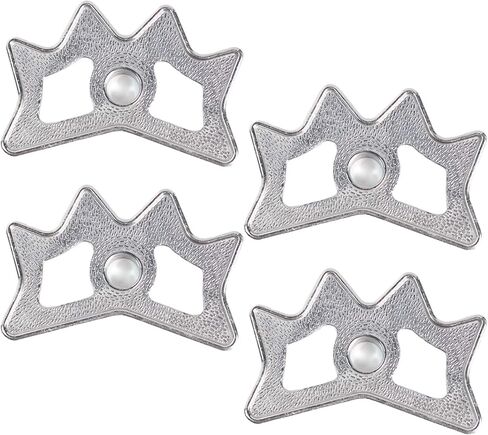 Billiard Bridge Head, 4 Pack Aluminum Alloy Pool Billiard Cue Stick Bridge Plug-in Billiard Accessories for Pool Table, Silver Tone in Kuwait