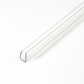 Outwater Plastics 2014-Cl Clear 1/4'' Butyrate U-Channel Clear Plastic U-Channel/C-Channel 48 Inch Lengths (Pack of 3)