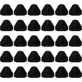 30PCS Shipment Box Corner Protector Craft Packaging Plastic Protector Black 3 Side Impact Corner Wrap 75x75x75MM for Density Board Paper Glass and Crafts