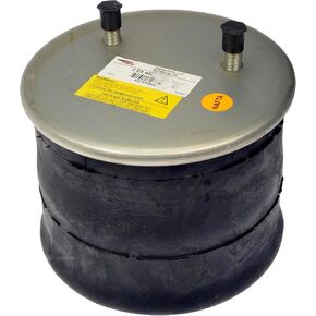 452-8091L Air Spring, Rolling Lobe, Composite Piston, 12.2" Static Height, 11.25" Top Plate Diameter 10.16" Piston Diameter, Two Stud Top Plate, One Hole Piston