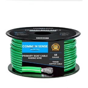 كابل القارب الأساسي مقاس 16 - سلك من الدرجة البحرية بطول 20 قدمًا من النحاس الخالي من الأكسجين - سلك PVC قياسي 16 AWG UL 1426 للقوارب والسيارات ومكبرات الصوت والعربة والمقطورات in Kuwait