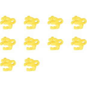 Plastic Joint Clips, 10 pcs 14 mm Lab Keck Clamp #14 Keck Clips for 14/20 Joint Glass Standard Conical Interface Clip Ground Glass Joint Lab Accessory, Yellow