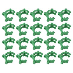 YOKIVE 20 Pcs Joint Clip, Lab Plastic Clips | Fixing Glass Instruments, Great for 24/25mm and 24/40mm Glass Taper Joint Laboratory Connector (Green)