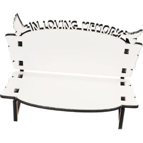 STOBOK White Embryo Chair, 4pcs Dining Table Bench Christmas Crafts Chair Sublimation Memorial Bench Blanks ornament Chair Decor for Tabletop Home Decor, Personalized Photo Frame Sublimation
