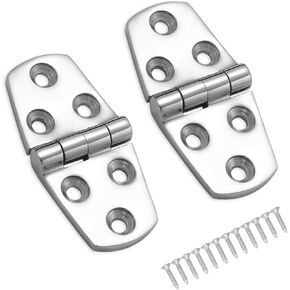 316 Stainless Steel Boat Hatch Hinges Marine Grade, 3 x 1.5 Inch, Sturdy Deck Cabinet Door Hinges with Screws (Pack of 4)