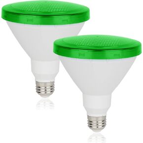 LED Red Flood Light Bulb - PAR38 E26 Base Red Color Bulb, 15W (100W Equivalent) Red Porch Bulb, Red Bulb Suitable for Outdoor, Indoor, Bedroom, Party Decoration, Porch, Christmas, 2 Pack