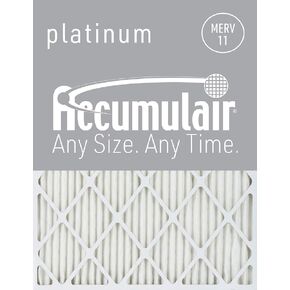 Accumulair 886566136854 Platinum MERV 11 Air Filter, 24x30x1, White, 6 Count