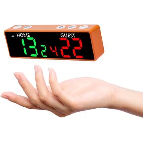 Mini Digital Scoreboard - Portable Tabletop Scoreboard for Games, Wireless Battery Powered Electronic Scoreboard with Buzzer, 6 Digits Scoreboard for Ping Pong/Cornhole/Basketball/Volleyball