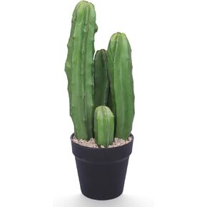 Artificial Cactus 39 Inch Fake Cacti Faux Plant with Black Planter for Home Garden Store Office Floor Decoration