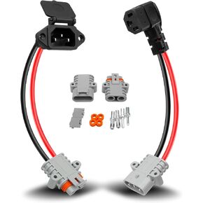 Upgradation Boat Trolling Motor Plug for Marine Male and Female Quick Connect Electrical Plug 12v/10 Gauge/2 Wire Male and Female Waterproof Socket with 4 Butt Connectors