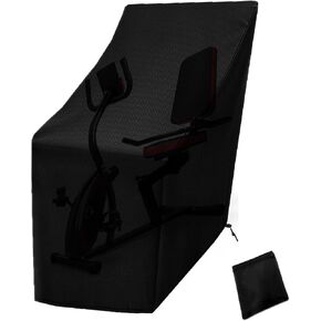 Exercise Bike Cover, Upright Cycling Stationary Bike Cover Outdoor Storage Peloton Bike Protective Cover Dustproof Waterproof Indoor Outdoor Exercise Bike Cover with Storage Bag