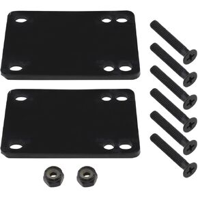 The Lord of the Tools 2PCS 3mm Skateboard Riser Pads with 30mm Screws & Nuts PU Soft Shock Pads Replacement Cushion Pads Protector for Skateboard Maintenance Accessory