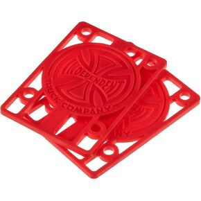 Independent Trucks Skateboard Risers 1/8" Red (Pair) Riser Pads (Hard)