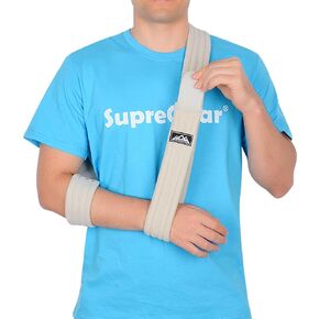 supregear Arm Sling, Adjustable Shoulder Brace Immobilizer Rotator Cuff Lightweight Arm Swathe Support for Shoulder Injury, Broken/Fractured Bones for Left and Right Arm Men and Women (Black, M)
