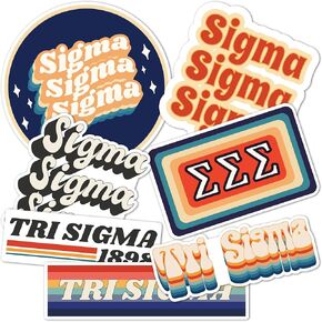 Desert Cactus Sigma 70's Themed Sticker Sheet Decal Laptop Water Bottle Car Tri (70's Sheet)
