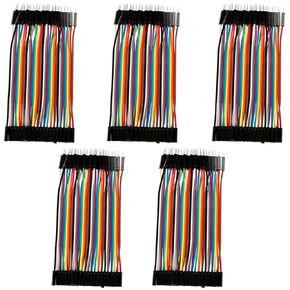5Pcs Jumper Wires Set, 40pin M to F Ribbon Cable, Multicolored Ribbon Cables for Breadboard