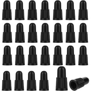 30 Pack Plastic Bike Valve Caps Black Valve Air Dust Stem Cover Universal Tubeless Tire Caps for MTB Mountain Bikes Road Bikes Motorcycles in Kuwait