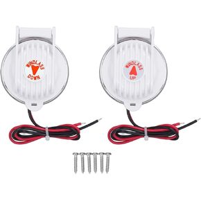 1 Pair Windlass Foot Switch with Cover for 12V or 24V Windlass, Universal Up Down Switch for Deck Anchor, PC and Stainless Steel Material, Rust Proof and Strong, Easy to Operate