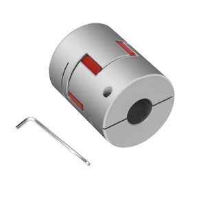 Aluminum Flexible Coupling D40xL55,10mm to 12mm Spider Coupler Plum Shape for Servo Stepper Motors, CNC Machine, 3D Printer Parts